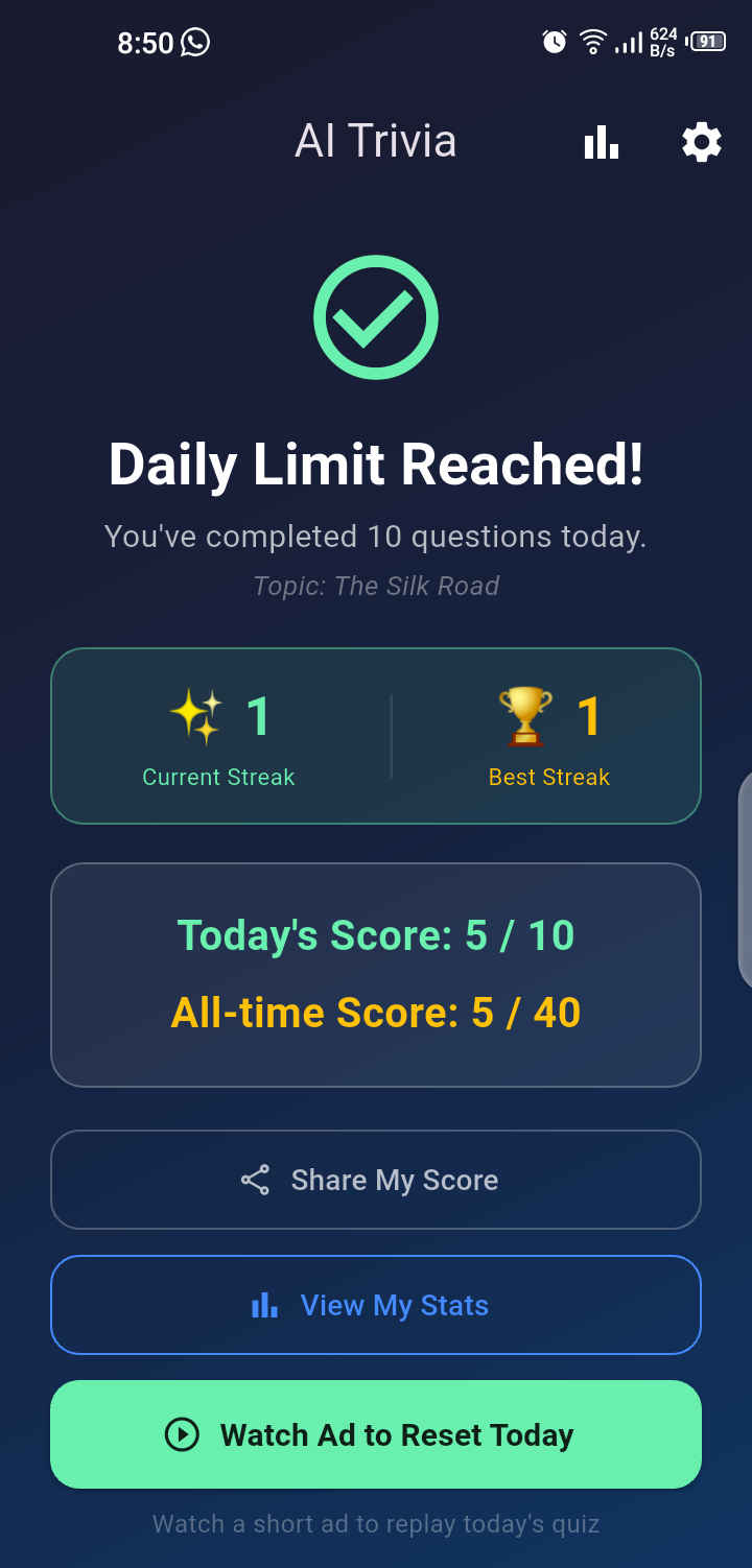 Daily limit reached